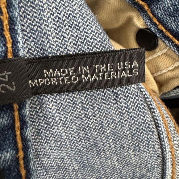 rag & bone Jeans Womens 24 Blue High Waist Flared Leg Stretch Denim Made in USA - Picture 9 of 11